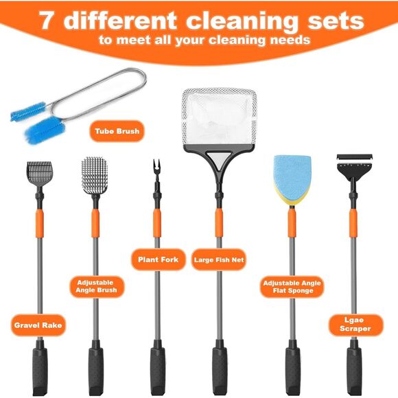 SEAOURA 7-in-1 Aquarium Cleaning Tool - Picture 2 of 8